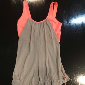 Lululemon Gray & Peach Workout Tank